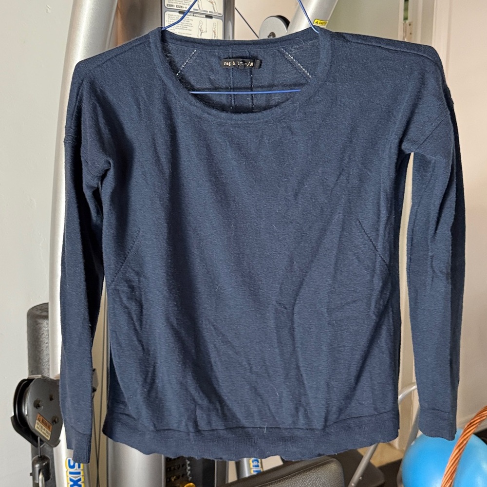 Rag & Bone Super Soft Wool Split Back Crewneck Sw… - image 1